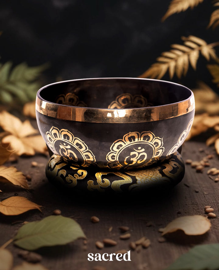 Om Carved Singing Bowl | Deep Reasonance